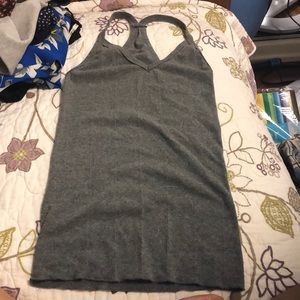 Grey halter tank top